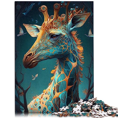 Puzzles für Erwachsene, Verzaubertes Königreich, Giraffen Puzzles, 1000 Teile, für Erwachsene, Papppuzzles für Erwachsene, Kinder ab 12 Jahren, Stressabbau, 26 x 38 cm. von OLIKED