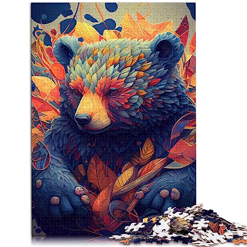 Puzzles für Erwachsene Der schöne Bär Papppuzzles Puzzle 1000 Teile Puzzles Anspruchsvolles Spiel Geschenke 10,27" x 20,47"/26 * 38cm. von OLIKED