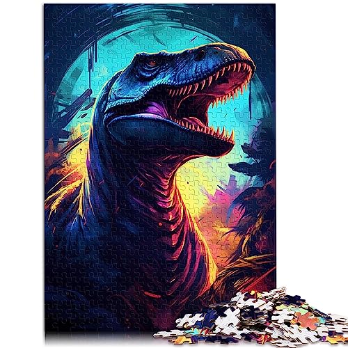 Tyrannosaurus TRex Dino 1000 teiliges Puzzle für Erwachsene, Kinder, Puzzle für Kinder, Papppuzzle für Erwachsene, Familienpuzzle, Spielzeug / 26 x 38 cm. von OLIKED