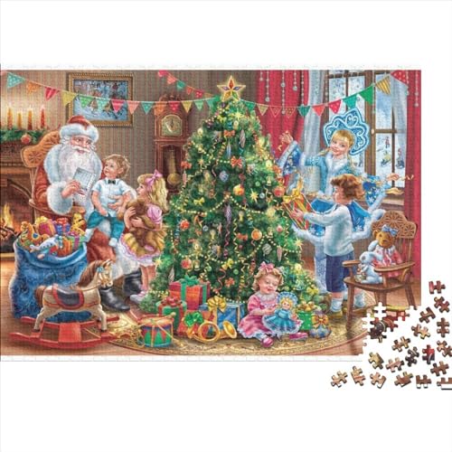 Father Christmas 500 Teile Puzzle Für Erwachsene - 500 Teile Puzzle Festive Atmosphere Für Teenager Geschenk Entspannung Puzzle Spiel Denksportaufgabe 500pcs (52x38cm) von OLKNJHER