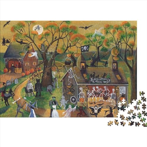 Folk Art 1000-Teile-Puzzles, Puzzles Für Erwachsene Und Teenager, Festive Atmosphere 1000-Teile-Puzzles Und Familienspiele 1000pcs (75x50cm) von OLKNJHER