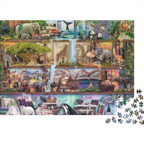 Wild Kingdom Shelves 300 Teile Puzzle Für Erwachsene - 300 Teile Puzzle Wonderful Animals Für Teenager Geschenk Entspannung Puzzle Spiel Denksportaufgabe 300pcs (40x28cm) von OLKNJHER
