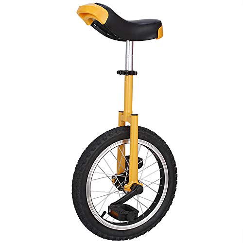 OLSDXAWQ, 20-Zoll-Fahrrad mit rutschfestem Rad, Einzelrad, mit Leichtmetallfelge, extra dickem Reifen, verstellbarem Sitz, for Outdoor-Sport, Fitness, Training, Gesundheit(Yellow) von OLSDXAWQ