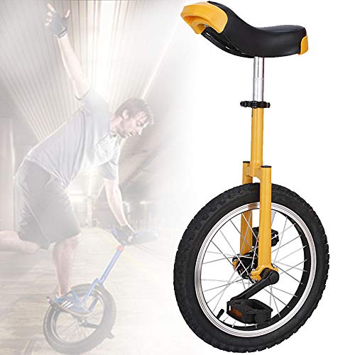 OLSDXAWQ, 20-Zoll-Fahrrad mit rutschfestem Rad, Einzelrad, mit Leichtmetallfelge, extra dickem Reifen, verstellbarem Sitz, for Outdoor-Sport, Fitness, Training, Gesundheit(Yellow) von OLSDXAWQ
