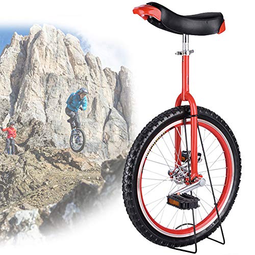OLSDXAWQ, 24/20/18/16 Zoll Einrad, Einrad mit rutschfesten Rädern, Bergreifen, Reiten, Selbstausgleichsübung, Balance-Bike-Reiten, Outdoor-Sport, Fitness-Übung(Red,24inches) von OLSDXAWQ