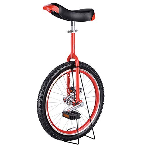 OLSDXAWQ, 24/20/18/31 Zoll Einrad, Einrad mit rutschfesten Rädern, Bergreifen, Reiten, Selbstausgleichsübung, Balance-Fahrrad, Reiten, Outdoor-Sport, Fitness-Übung(Red,18inches) von OLSDXAWQ