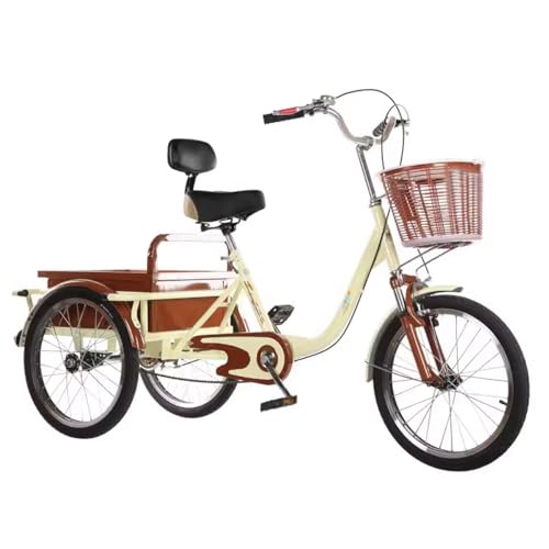 OLSDXAWQ, 3-Rad-Fahrräder, 20-Zoll-Sitz mit Rückenlehne, Dreirad-Cruiser-Fahrrad for Erwachsene, Cruiser-Trike mit Rahmen aus Kohlenstoffstahl, Einzelgeschwindigkeit mit Einkaufskorb for das Radfahren OLSDXAWQ, 3-Rad-Fahrräder, 20-Zoll-Sitz mit Rückenlehne, Dreirad-Cruiser-Fahrrad for Erwachsene, Cruiser-Trike mit Rahmen aus Kohlenstoffstahl, Einzelgeschwindigkeit mit Einkaufskorb for das Radfahren von OLSDXAWQ