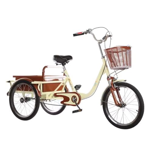 OLSDXAWQ, Dreirad for Erwachsene, 20-Zoll-Dreirad for Erwachsene, rutschfeste Reifen, 3-Rad-Fahrräder mit Einkaufskorb, Singlespeed-Fahrrad for Eltern for Aufheben und Absetzen, Radfahren, Treten OLSDXAWQ, Dreirad for Erwachsene, 20-Zoll-Dreirad for Erwachsene, rutschfeste Reifen, 3-Rad-Fahrräder mit Einkaufskorb, Singlespeed-Fahrrad for Eltern for Aufheben und Absetzen, Radfahren, Treten von OLSDXAWQ