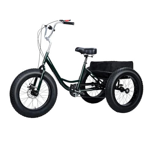 OLSDXAWQ, Dreirad for Erwachsene, 7-Gang, 20-Zoll-Dreirad-Cruiser mit Doppelscheibenbremsen und geräumigem Einkaufskorb for Senioren und Frauen, perfekt for Strandfahrten und for Einkaufen OLSDXAWQ, Dreirad for Erwachsene, 7-Gang, 20-Zoll-Dreirad-Cruiser mit Doppelscheibenbremsen und geräumigem Einkaufskorb for Senioren und Frauen, perfekt for Strandfahrten und for Einkaufen von OLSDXAWQ