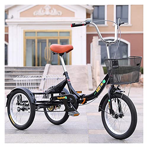 OLSDXAWQ, Dreirad for Erwachsene Trike Cruise Bike Mini - Singlespeed-Fahrrad mit DREI Rädern und großem Korb for Freizeit, Einkaufen und Sport OLSDXAWQ, Dreirad for Erwachsene Trike Cruise Bike Mini - Singlespeed-Fahrrad mit DREI Rädern und großem Korb for Freizeit, Einkaufen und Sport von OLSDXAWQ