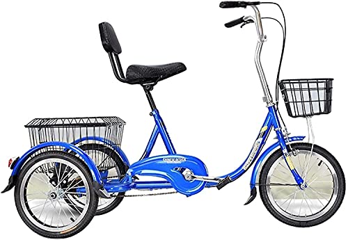 OLSDXAWQ, Dreirad for Erwachsene mit 3 Rädern – Fahrrad, perfekt for Senioren – 16-Zoll-Trike mit großem Korb for Freizeit und Einkaufen, Stadtrad mit Picknick-Essentials OLSDXAWQ, Dreirad for Erwachsene mit 3 Rädern – Fahrrad, perfekt for Senioren – 16-Zoll-Trike mit großem Korb for Freizeit und Einkaufen, Stadtrad mit Picknick-Essentials von OLSDXAWQ