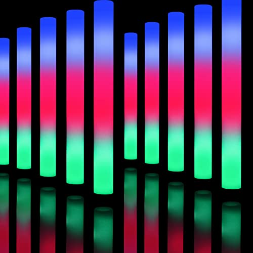 OLUPP Glow Sticks Bulk, 10 Pcs LED Foam Sticks with 3 Modes Colorful Flashing, Glow in the Dark Party Supplies for Wedding, Raves, Concert, Party, Camping OLUPP Glow Sticks Bulk, 10 Pcs LED Foam Sticks with 3 Modes Colorful Flashing, Glow in the Dark Party Supplies for Wedding, Raves, Concert, Party, Camping von OLUPP