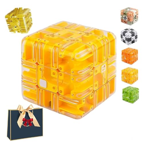 Großes Labyrinth-3D-Puzzle, 3D-Labyrinth-Würfel, Zauberwürfel & Ball – Spannendes Denkspiel, Gehirntrainingsspielzeug für EIN hohes räumliches Vorstellungsvermögen (E) von OLYGEE
