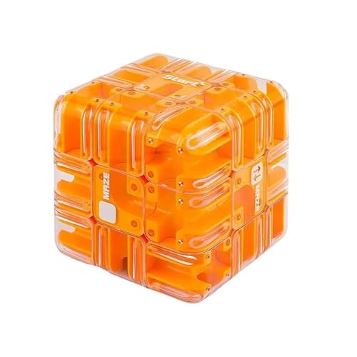 OLYGEE Large Labyrinth 3D Puzzle Maze Cube - Engaging Brain Teaser Toy, Marble Magic 3x3 Challenge Mazes Ball for Stress Relief & Logic Development, A Perfect Educational Game Gift (Red) von OLYGEE