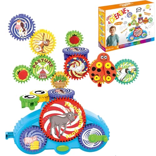 OLYGEE Serifik Creative Learning Building Blocks - Four Styles, Building Block Set, 13/18 Stem Learning Electric Gears, Assemble Over 100 Shapes, Educational for Creativity (Animals - Set of 13) von OLYGEE