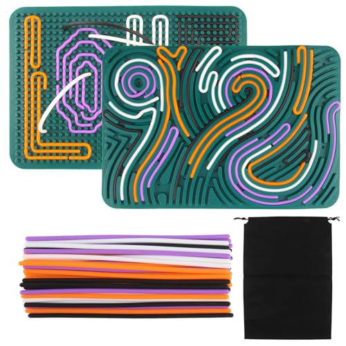 OMIGA Sensorik Spielzeug Silikon 30x20cm mit 40 Silikonstreifen & 1 Reisetasche Board Doppelseitiges Aktivitätsbrett für Autismus ADHS Stress Anxiety Reisespiele Busy Board Kinder ab 3 Jahre OMIGA Sensorik Spielzeug Silikon 30x20cm mit 40 Silikonstreifen & 1 Reisetasche Board Doppelseitiges Aktivitätsbrett für Autismus ADHS Stress Anxiety Reisespiele Busy Board Kinder ab 3 Jahre von OMIGA