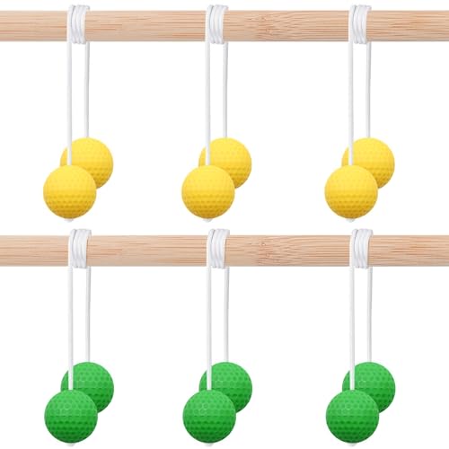 OMJMYY 6 Pairs Golfbälle Leitergolf Bälle Leiter-Golfball für Wurfspiele Outdoor Wurfspiel Kinder Leitergolf Golf Trainingsbälle Leiter Golf Ball Leiterbälle für lustige Event Gruppen Beach Picknicks von OMJMYY