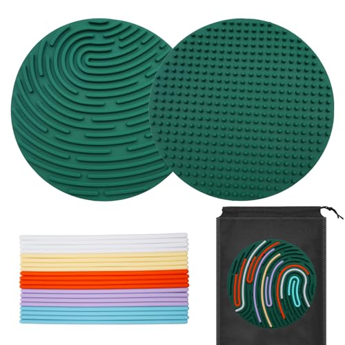 OMJMYY Sensorik Activity Board Silikon Sensorik Spielzeug Activity Board Doppelseitiges Sensorisches Spielzeug mit Reisetasche & 20 Strings Sensory Fidget Spiel Toys für Autismus Angst Stress ADHD OMJMYY Sensorik Activity Board Silikon Sensorik Spielzeug Activity Board Doppelseitiges Sensorisches Spielzeug mit Reisetasche & 20 Strings Sensory Fidget Spiel Toys für Autismus Angst Stress ADHD von OMJMYY