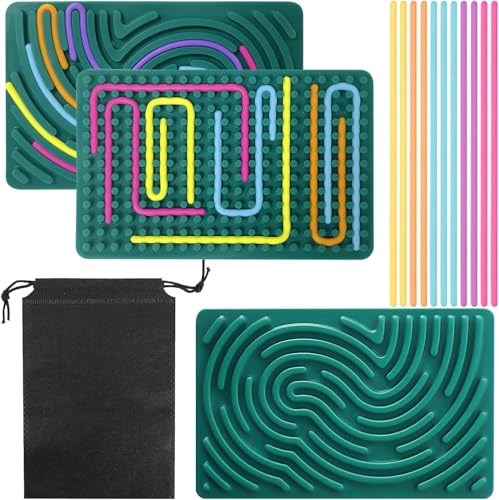 Sensorik Activity Board 29.5 x 20 cm Doppelseitiges Aktivitätsbrett Silikon Sensory Fidget Boardg mit Reisetasche & 40 Silikonstreifen für Kinder ab 3 Jahr & Erwachsene zur Autismus ADHD & Angst Sensorik Activity Board 29.5 x 20 cm Doppelseitiges Aktivitätsbrett Silikon Sensory Fidget Boardg mit Reisetasche & 40 Silikonstreifen für Kinder ab 3 Jahr & Erwachsene zur Autismus ADHD & Angst von OMJMYY