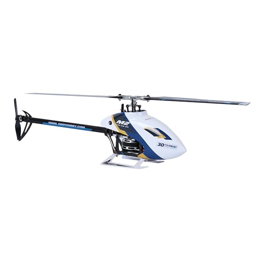 OMPHOBBY M2 EVO MK2 RC Helikopter für Erwachsene Dual Brushless Motoren Direktantrieb 6CH Hubschrauber Ferngesteuert Outdoor, 3D Fernsteuerung Flugzeug Neu Aufgerüstet Mini Drohne PNP Weiß von OMPHOBBY