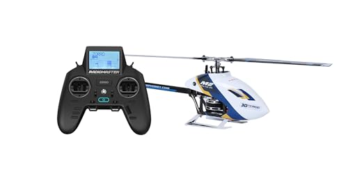 OMPHOBBY M2 EVO MK2 Ready to Fly RC Hubschrauber Outdoor Dual Brushless Motoren Direct-Drive 6CH Fernbedienung Hubschrauber für Erwachsene, 3D RC Flugzeug mit Fernbedienung Mini Drone RTF Weiß von OMPHOBBY