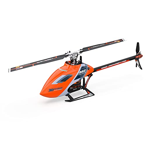 OMPHOBBY M2 EVO RC Helikopter für Erwachsene Dual Brushless Motoren Direktantrieb 6CH RC Hubschrauber Ferngesteuert Outdoor,3D Fernsteuerung Flugzeug Neu Aufgerüstet Mini Drohne BNF(Orange) von OMPHOBBY