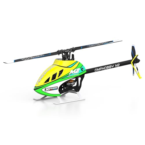 OMPHOBBY M2 V3 PRO RC Hubschrauber für Erwachsene, Unterstützt APP-Tuning und Telemetrie, 6Kanal 3D Bürstenlos-Direktantrieb, 320g Leicht, OFS3 Flugsteuerung, 200er Mini Helikopter Outdoor Gelb PNP von OMPHOBBY