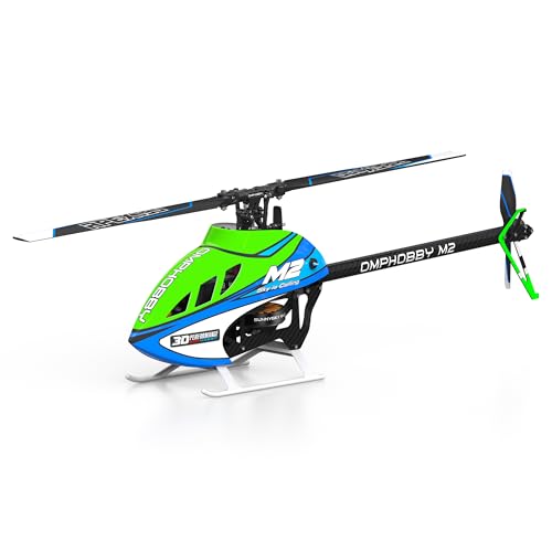 OMPHOBBY M2 V3 PRO RC Hubschrauber für Erwachsene, Unterstützt APP-Tuning und Telemetrie, 6Kanal 3D Bürstenlos-Direktantrieb, 320g Leicht, OFS3 Flugsteuerung, 200er Mini Helikopter Outdoor Grün PNP von OMPHOBBY