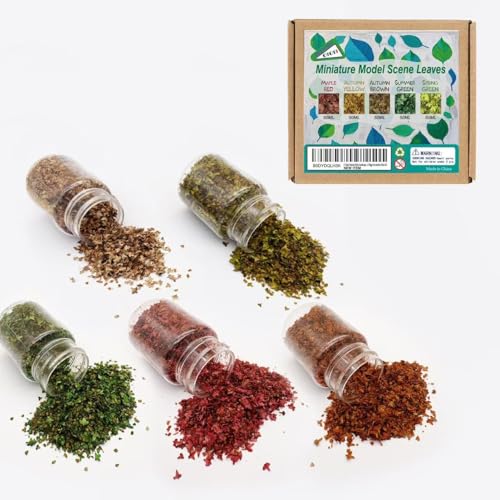 OMTOFUEN 5 Farben Jahreszeiten, Mikro-Landschaft, realistische Miniaturblätter für DlY Mini-Modelleisenbahn, Bonsai-Ornamente, Simulationsblätter, Architektur, Diorama, Landschafts-Layout, Box mit 5 OMTOFUEN 5 Farben Jahreszeiten, Mikro-Landschaft, realistische Miniaturblätter für DlY Mini-Modelleisenbahn, Bonsai-Ornamente, Simulationsblätter, Architektur, Diorama, Landschafts-Layout, Box mit 5 von OMTOFUEN