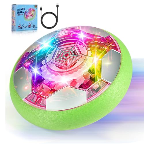 OMWay Fussball Geschenke für Jungen, Air Power Fußball, Wiederaufladbar Hover Fußball Indoor mit LED, Kinderspielzeug ab 3 4 5 6 7 8-12 Jahre Mädchen, Schwebender Luftkissen Ball von OMWay