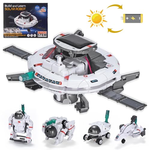 OMWay Solar Roboter Kinder Spielzeug ab 8 Jahre Junge, Weihnachten Geburtstag Ostern Geschenke für 9 10 11 12 13 14, 6-in-1 STEM Experimente Bauspielzeug Bausatz für Kinder von OMWay