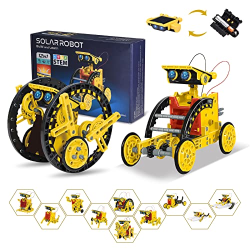 Solar Roboter Spielzeug ab 8 Jahre,OMWay 12-in-1 STEM Experimente für Kinder Alter 9 10 11 12,Konstruktionsspielzeug Bausatz,Geschenke Spielzeug für 13 14 Jährige Junge Mädchen von OMWay