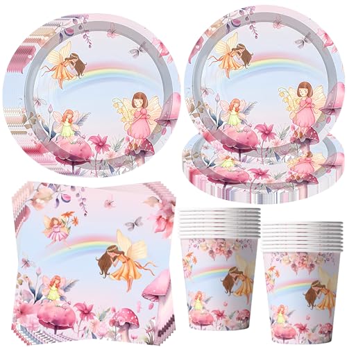 Schmetterling Fee Partygeschirr für 16 Gäste,Fee Schmetterling Partyteller Geburtstag Geschirr,Mädchen Feen Bunt Schmetterling Pappteller Pappbecher Servietten Kindergeburtstag Deko Schmetterling Fee Partygeschirr für 16 Gäste,Fee Schmetterling Partyteller Geburtstag Geschirr,Mädchen Feen Bunt Schmetterling Pappteller Pappbecher Servietten Kindergeburtstag Deko von OMZSXK
