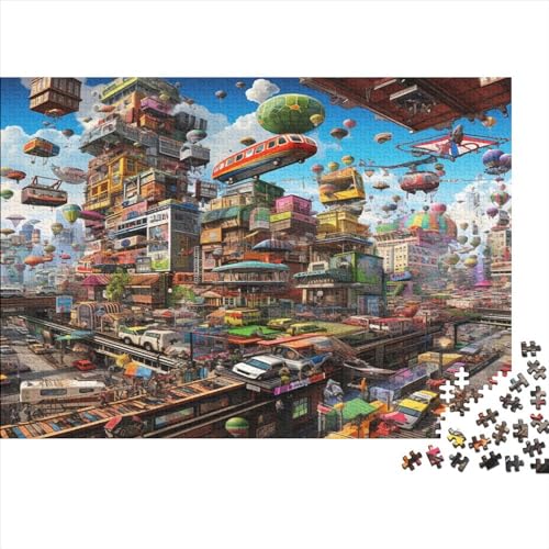 1000-teilige Puzzles Für Erwachsene | Future World City | Familienspaß-Puzzles 1000 Teile Für Erwachsene Geschenke Ungelöstes Puzzle 1000pcs (75x50cm) von ONDIAN