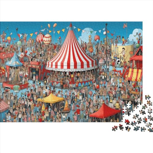 10000 Menschen im großen Zirkus Puzzles 1000 Teile Für Erwachsene Puzzles Für Erwachsene 1000 Teile Puzzle Lernspiele Ungelöstes Puzzle 1000pcs (75x50cm) von ONDIAN