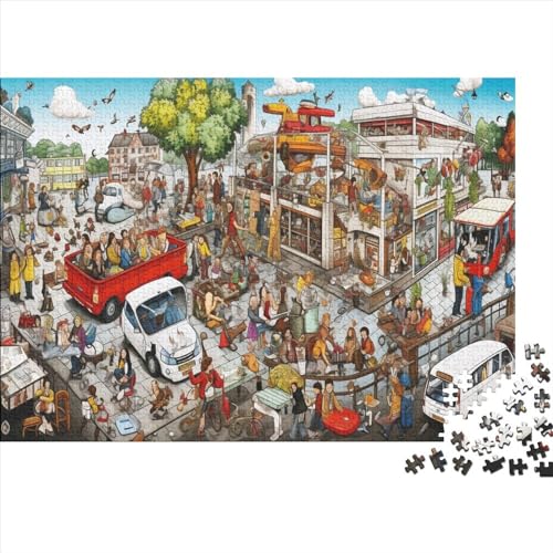 300-teilige Puzzles Für Erwachsene | Cartoon Art Theme | Familienspaß-Puzzles 300 Teile Für Erwachsene Geschenke Ungelöstes Puzzle 300pcs (40x28cm) von ONDIAN