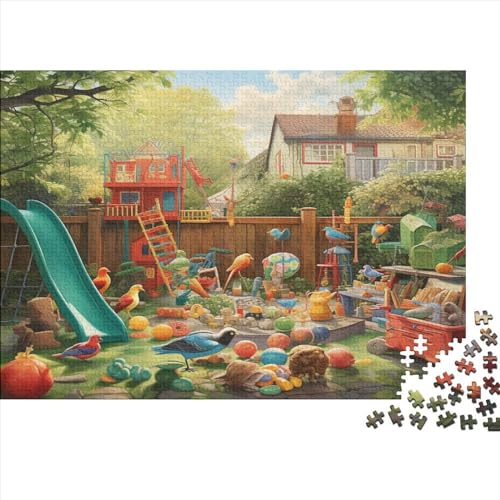 3D Backyard Playground Puzzles Für Erwachsene 500-teilige Puzzles Für Erwachsene Anspruchsvolles Spiel Ungelöstes Puzzle 500pcs (52x38cm) von ONDIAN