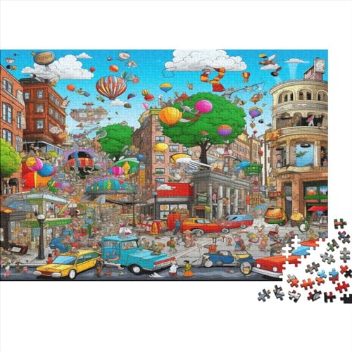 3D Cartoon Art Theme Puzzles Für Erwachsene 500-teilige Puzzles Für Erwachsene Anspruchsvolles Spiel Ungelöstes Puzzle 500pcs (52x38cm) von ONDIAN