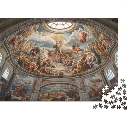 3D-Puzzle 1000 Teile Für Erwachsene Catholic Renaissance 1000-teiliges Puzzle Lernspiele Heimdekorationspuzzle 1000pcs (75x50cm) von ONDIAN