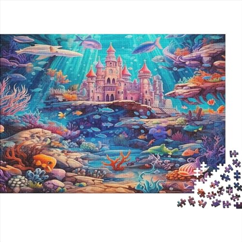 3D-Puzzle "An of A Fantastical Underwater Kingdom" für Erwachsene, 1000-teiliges Puzzle für Erwachsene, herausforderndes Spiel, ungelöstes Puzzle, 1000 Teile (75 x 50 cm) von ONDIAN