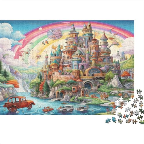 3D-Puzzles für Erwachsene, 1000 Teile, bunte Märchenwelt, Puzzles für Erwachsene, Geschenkideen, 1000 Teile (75 x 50 cm) von ONDIAN