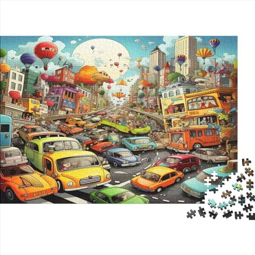 3D Traffic Jam Road Puzzles Für Erwachsene 500-teilige Puzzles Für Erwachsene Anspruchsvolles Spiel Ungelöstes Puzzle 500pcs (52x38cm) von ONDIAN