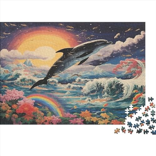 500-teilige Puzzles Für Erwachsene Cool Whale Puzzles Für Erwachsene, 500-teiliges Spiel, Spielzeug Für Erwachsene, Familienpuzzles, Geschenk 500pcs (52x38cm) von ONDIAN