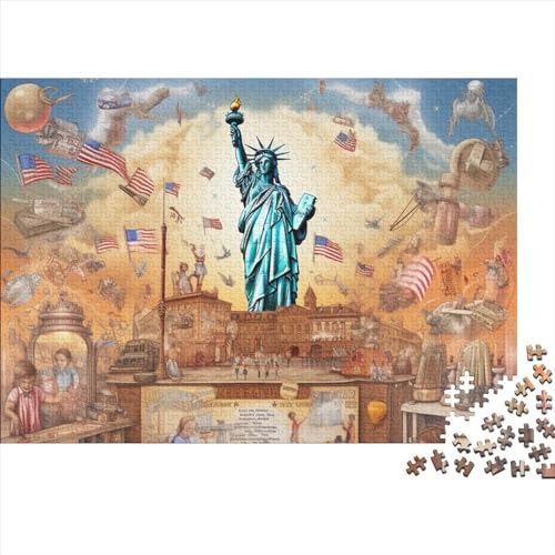 500-teilige Puzzles Für Erwachsene | Statue of Liberty | Familienspaß-Puzzles 500 Teile Für Erwachsene Geschenke Ungelöstes Puzzle 500pcs (52x38cm) von ONDIAN
