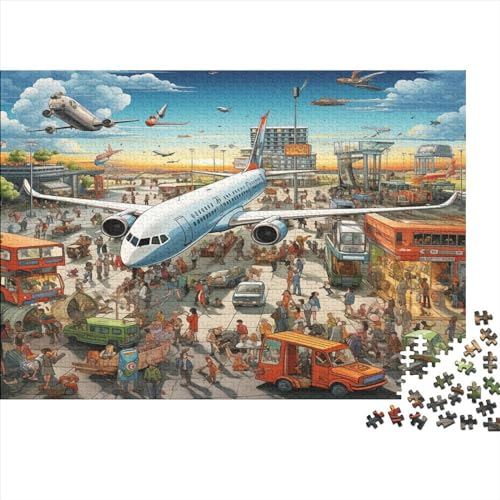 A Plane is Taking Off Puzzles 500 Teile Für Erwachsene Puzzles Für Erwachsene 500 Teile Puzzle Lernspiele Ungelöstes Puzzle 500pcs (52x38cm) von ONDIAN