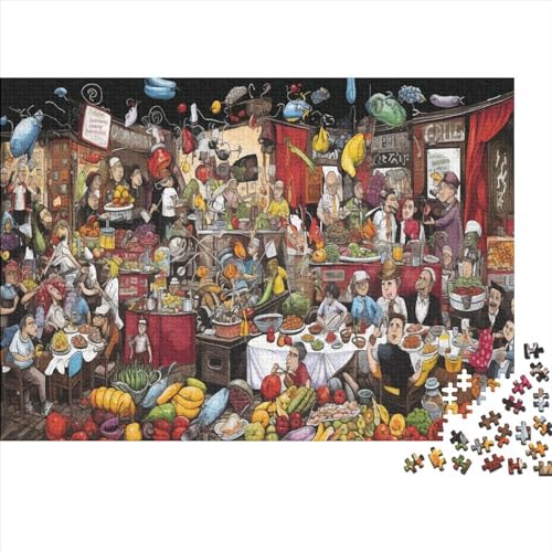 A Turkish Restaurant 3D-Puzzles 1000 Teile Für Erwachsene Puzzles Für Erwachsene 1000 Teile Puzzle Lernspiele Ungelöstes Puzzle 1000pcs (75x50cm) von ONDIAN