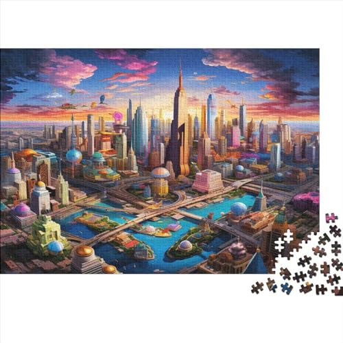 Aerial View of City Puzzles 1000 Teile Für Erwachsene Puzzles Für Erwachsene 1000 Teile Puzzle Lernspiele Ungelöstes Puzzle 1000pcs (75x50cm) von ONDIAN