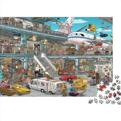 Aircraft Factory Puzzles Für Erwachsene 1000 Puzzles Für Erwachsene 1000 Teile Puzzle 1000 Teile Ungelöstes Puzzle 1000pcs (75x50cm) von ONDIAN
