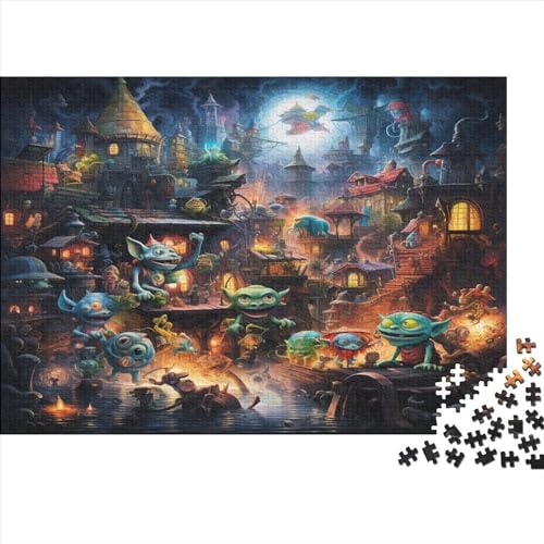 An Oil Painting Full of Fantastic Colors Depicts Puzzles 1000 Teile Für Erwachsene Puzzles Für Erwachsene 1000 Teile Puzzle Lernspiele Ungelöstes Puzzle 1000pcs (75x50cm) von ONDIAN