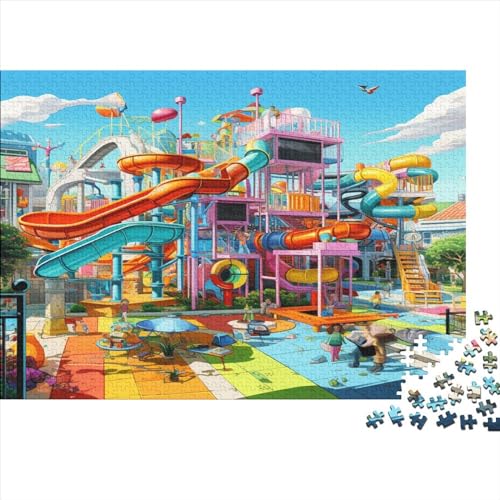 Brightly Colored Playground Puzzles 300 Teile Für Erwachsene Puzzles Für Erwachsene 300 Teile Puzzle Lernspiele Ungelöstes Puzzle 300pcs (40x28cm) von ONDIAN